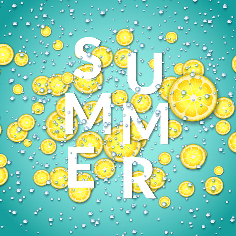 矢量柠檬片插图设计