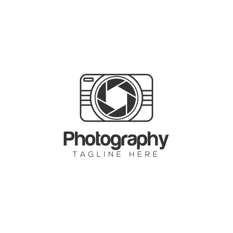 矢量的独特摄影标志