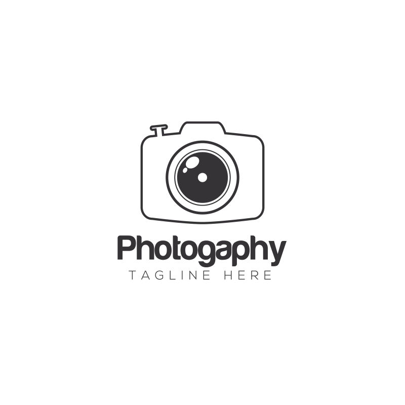 线性摄影logo标志矢量设计