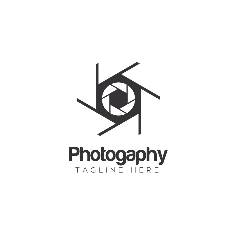 摄影线性logo矢量设计