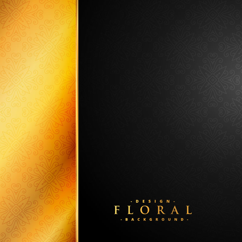 奢华的金色图案背景矢量设计