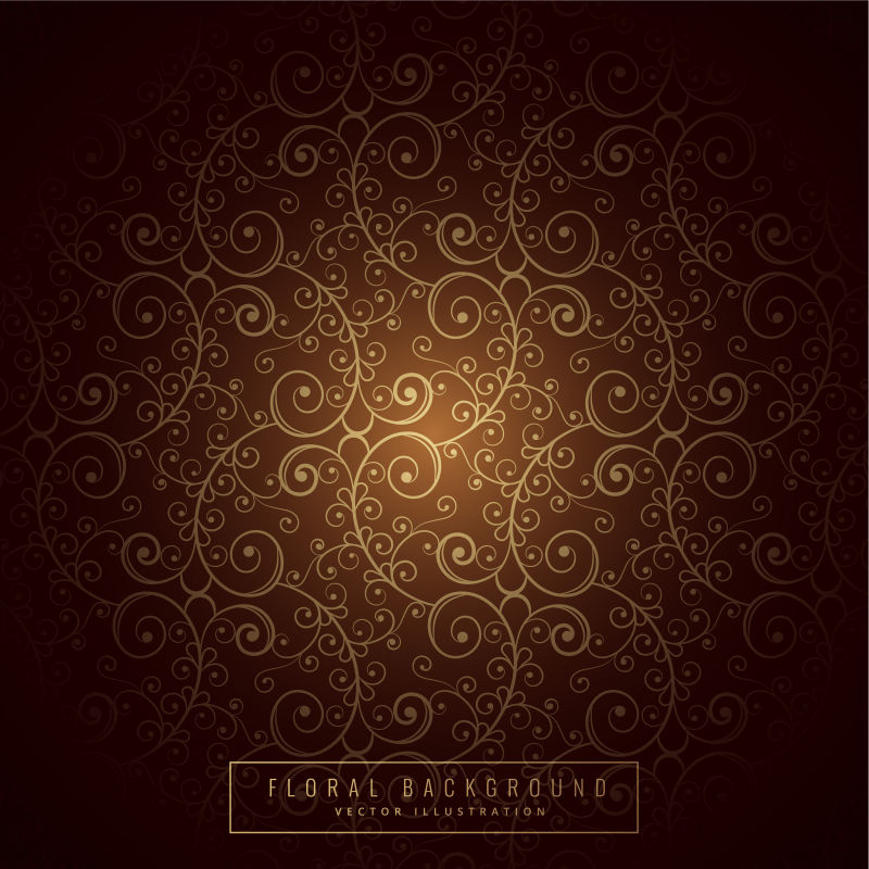 复古风格花卉背景矢量设计