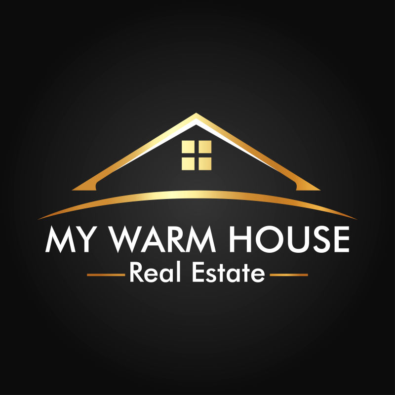 金色的房地产logo标志矢量设计