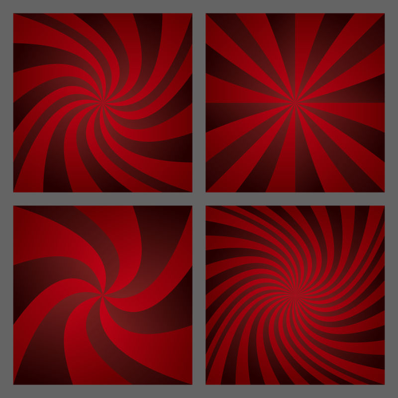 暗红色螺旋线条矢量插图