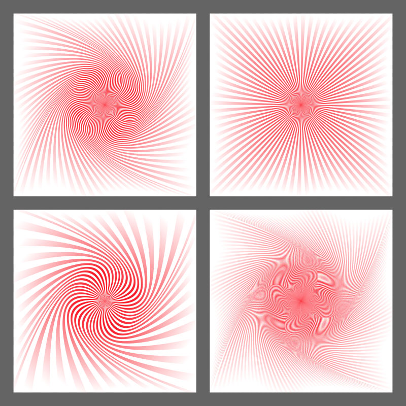 红色螺旋射线背景矢量设计