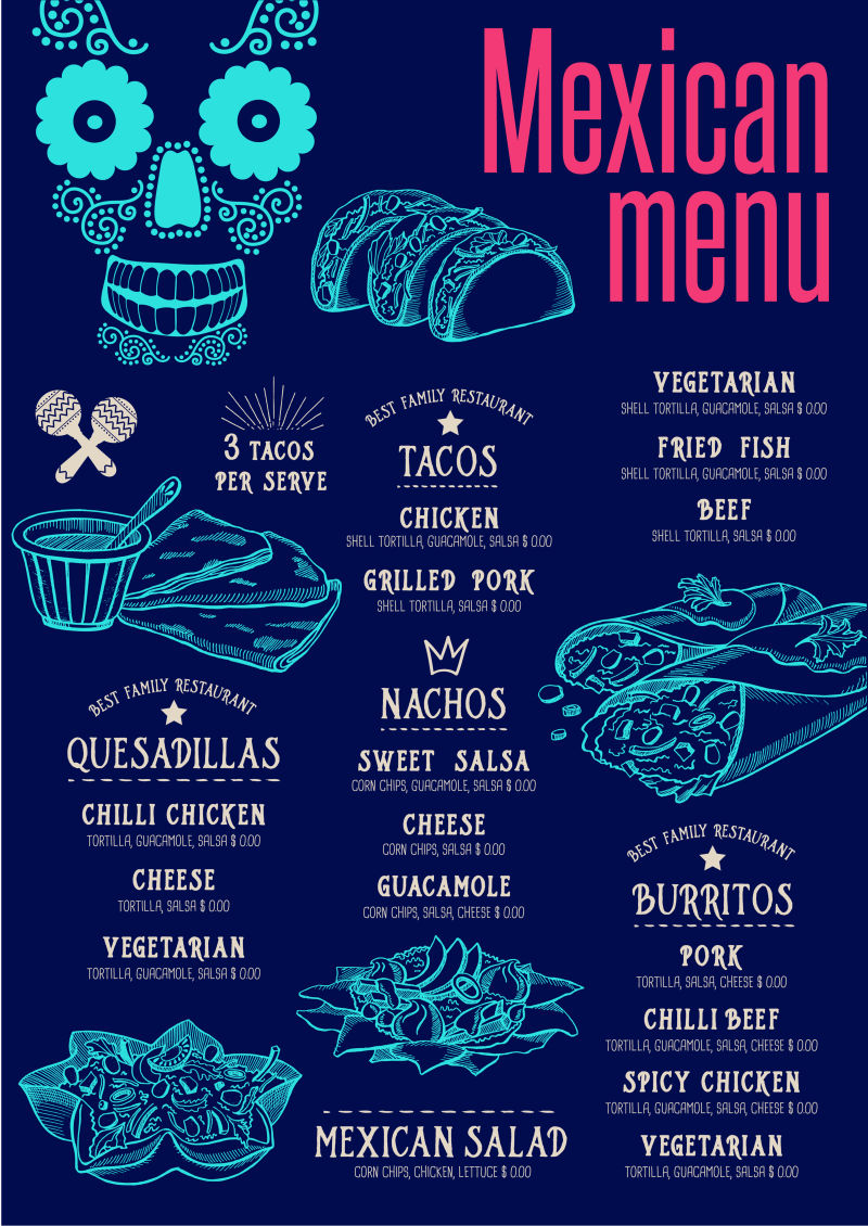 墨西哥特色美食菜单图片