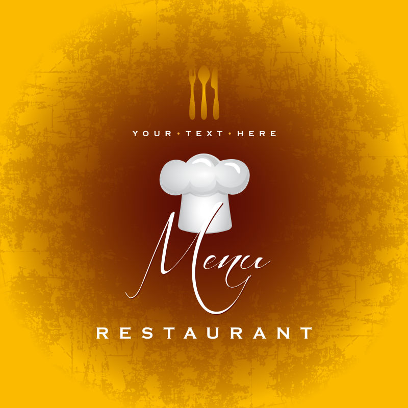 创意的餐厅菜单插图矢量设计