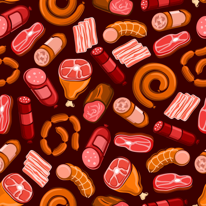 矢量的美味香肠背景