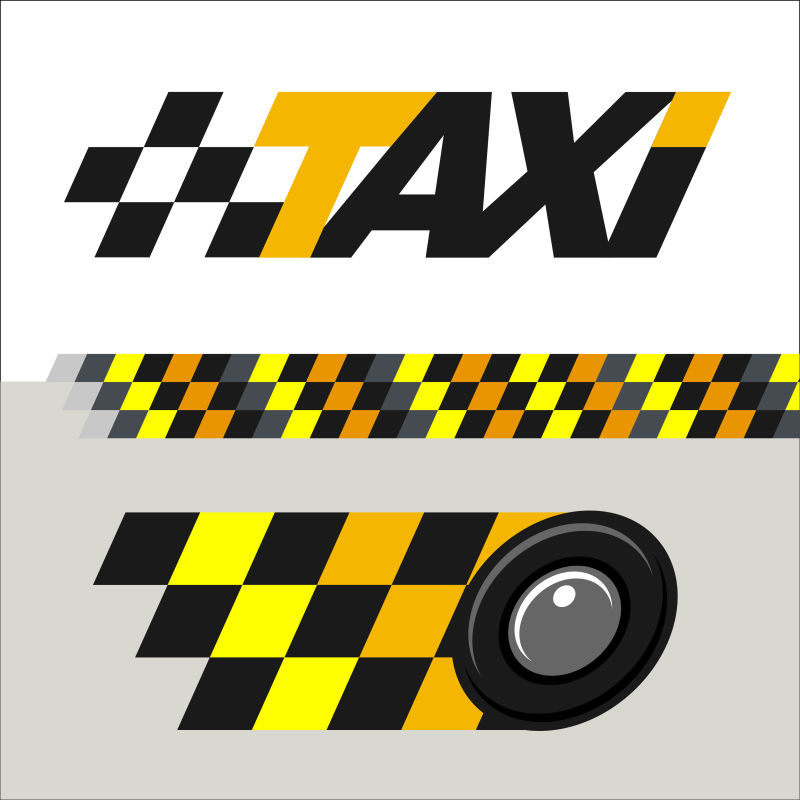出租车矢量标志设计