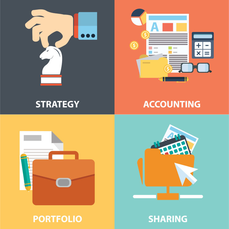 矢量的金融商业插图设计