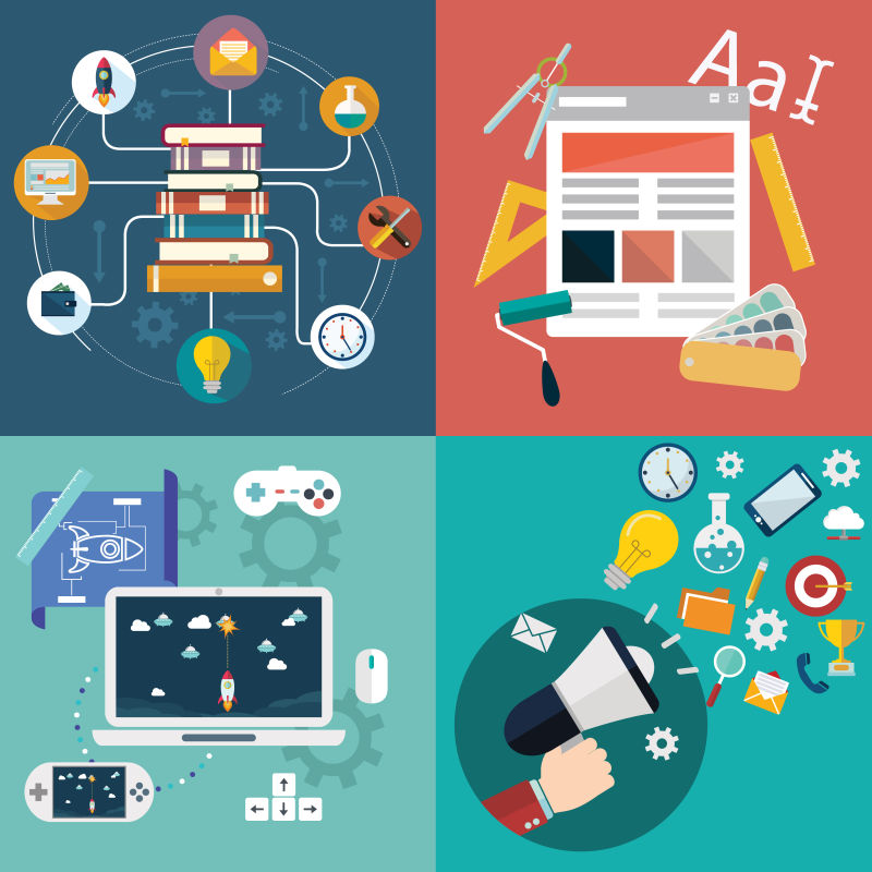 矢量的商务办公插图