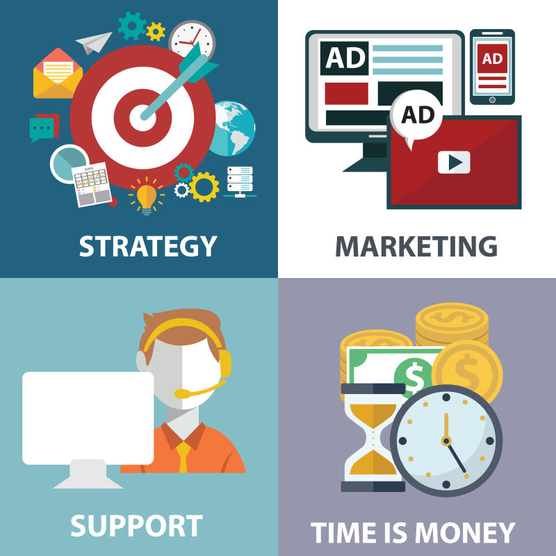 矢量的金融营销插图