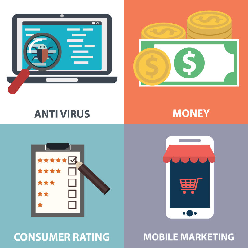 矢量的金融销售理念插图