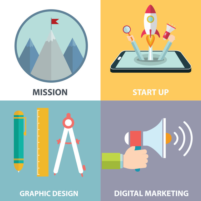 矢量的商业营销插图