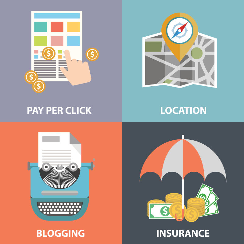 矢量的商业营销概念插图