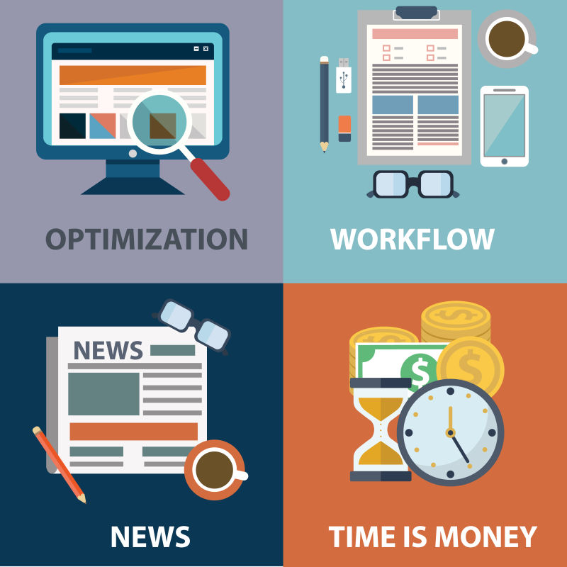 矢量的商业金融概念插图