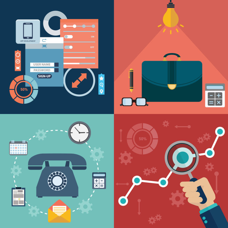 矢量的金融商业插图