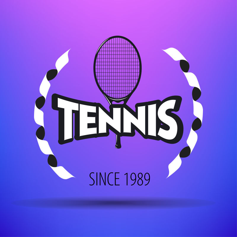 矢量的网球标签