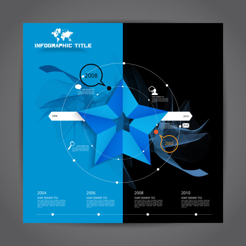 创意矢量几何彩色信息图表设计