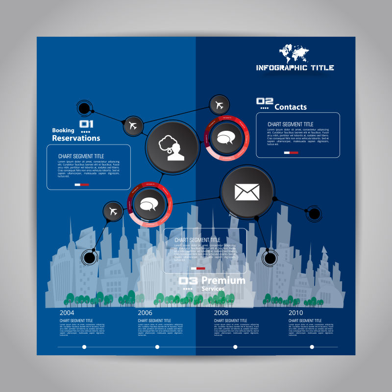 矢量现代风格的创意商业信息图表设计