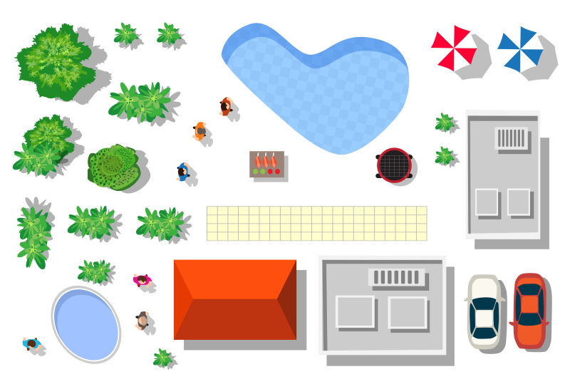 抽象矢量城市插图设计元素