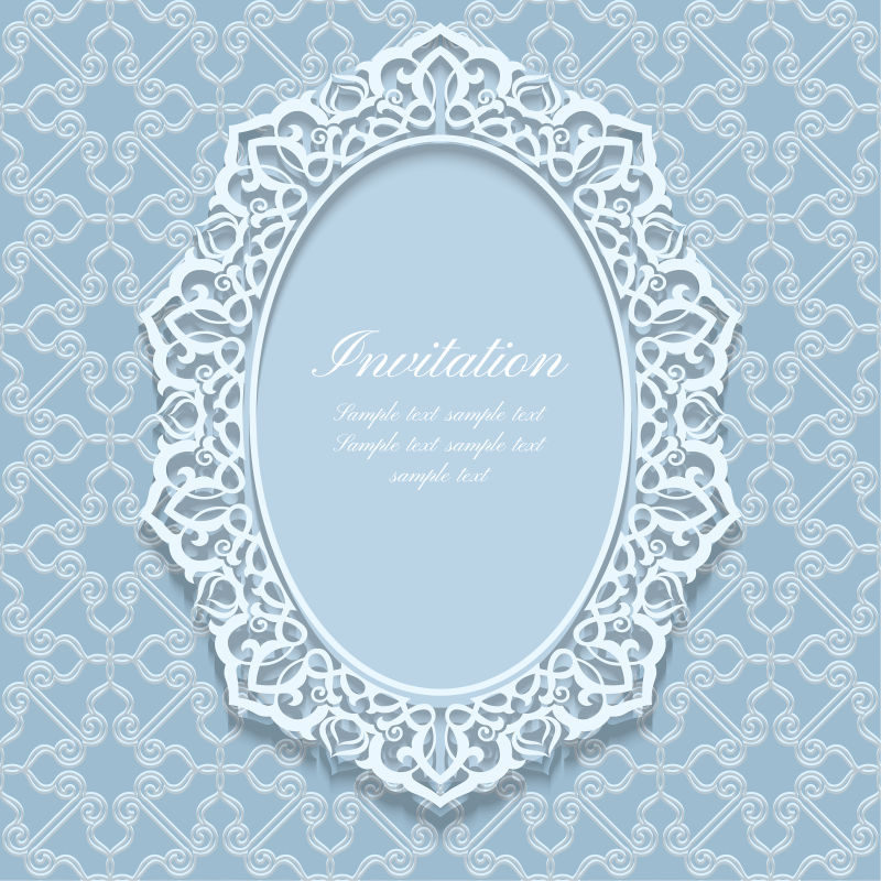 矢量的椭圆形边框设计