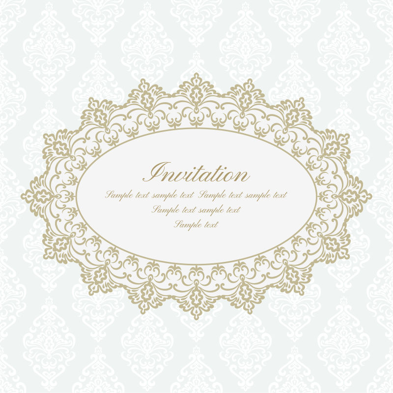 古典的椭圆装饰矢量设计