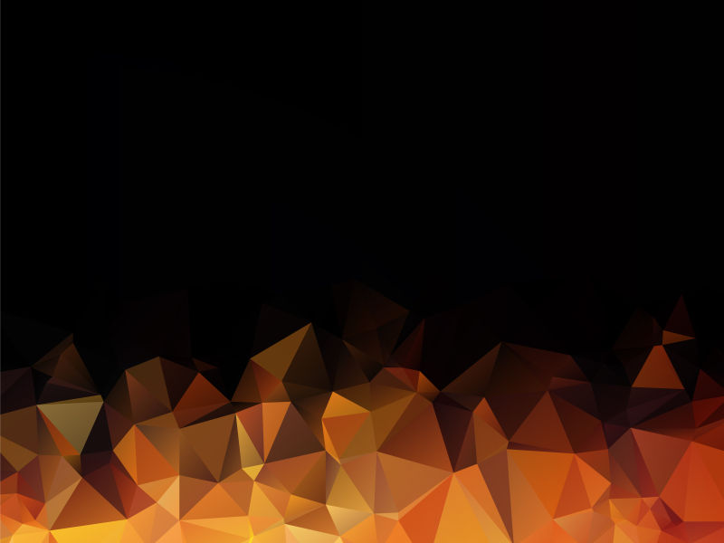 抽象橙色几何三角创意矢量背景