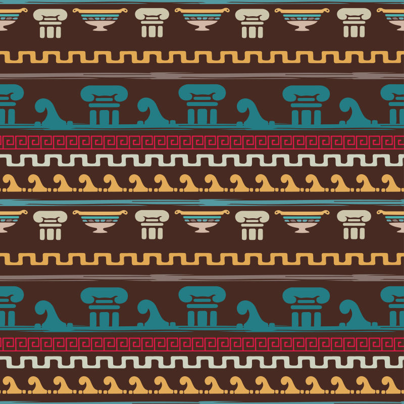 矢量部落艺术希腊老式的抽象背景