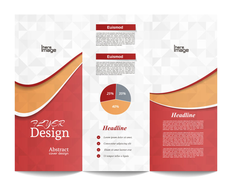 矢量设计的商业宣传彩页