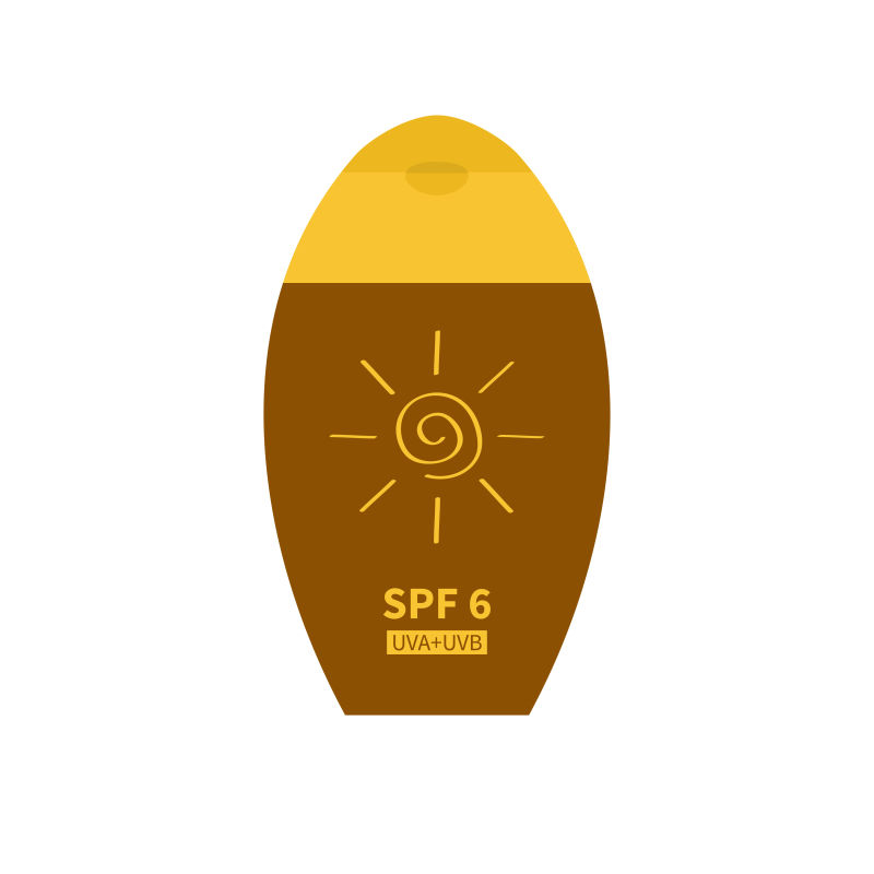 创意矢量防晒霜包装设计插图