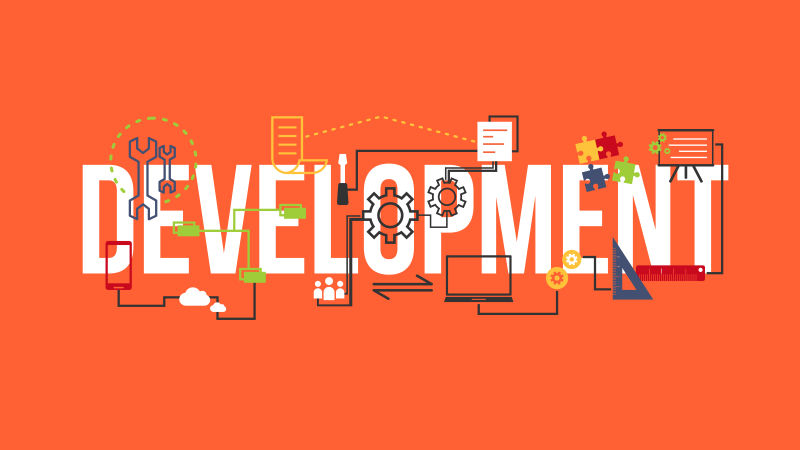 发展标志的矢量创意字母排版