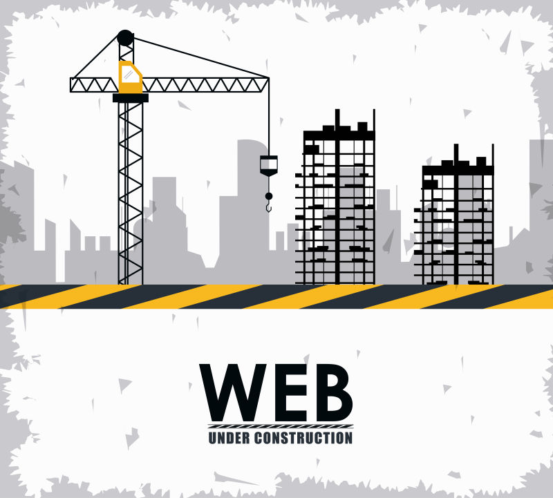 创意网络施工概念的矢量插图