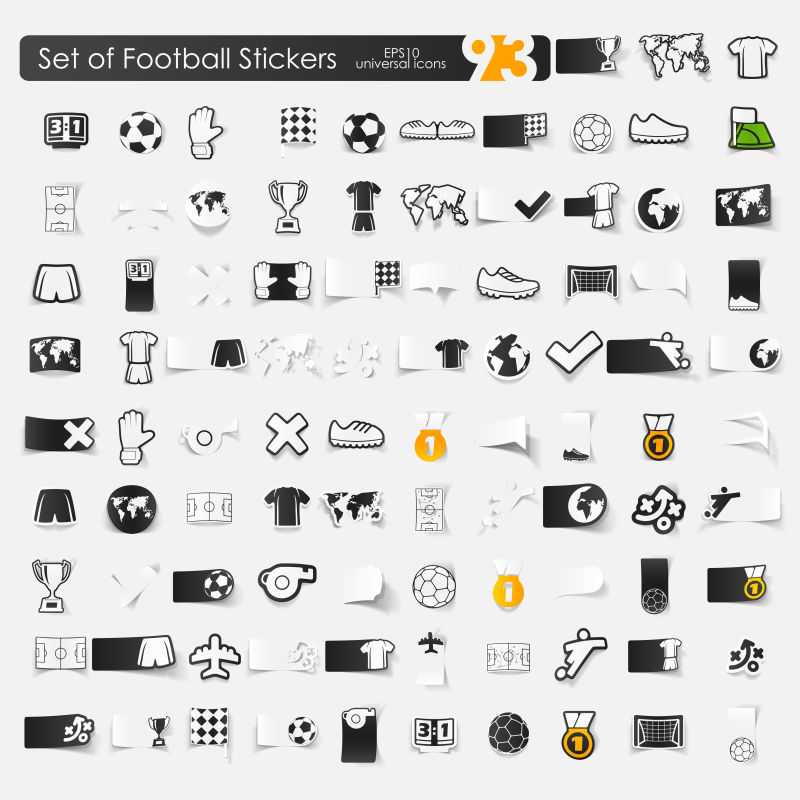 矢量创意足球相关的图标设计