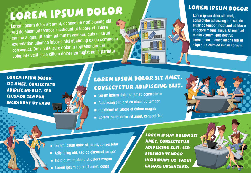 抽象矢量商业概念的信息图表设计