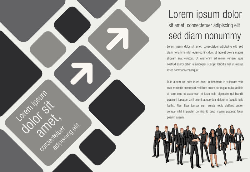 矢量黑色现代商业信息图表设计