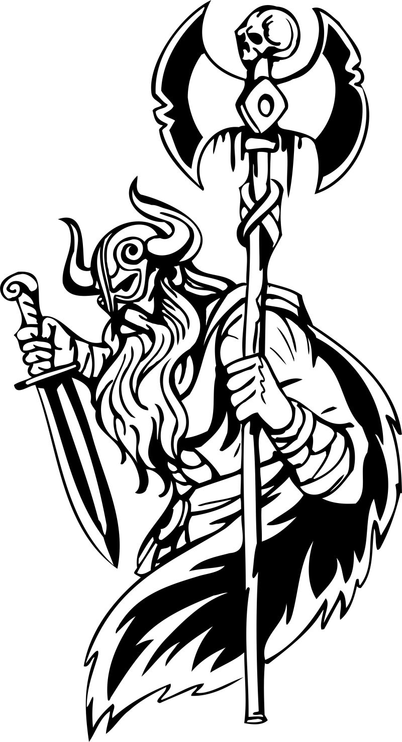 矢量维京战士图案图片-抽象矢量维京战士概念的创意插图素材-高清图片