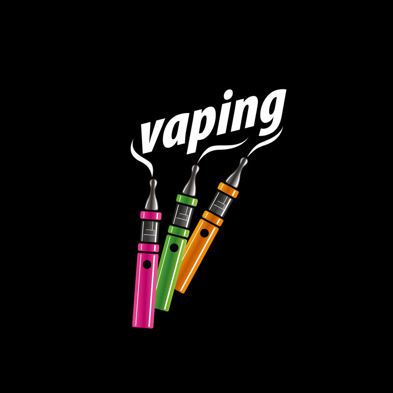 创意矢量彩色电子烟的标志设计
