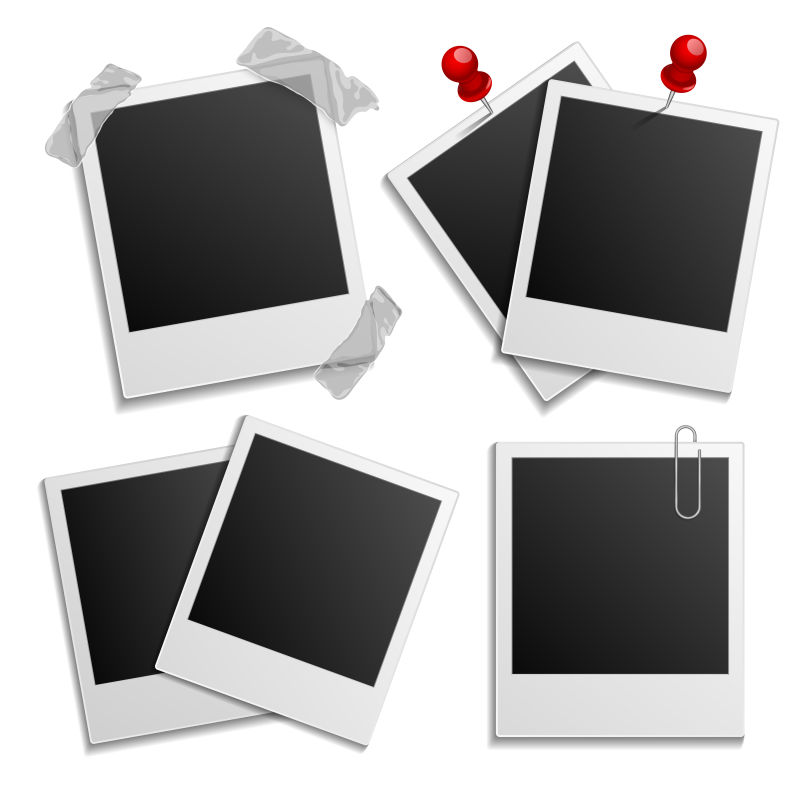 老式的相片边框矢量设计