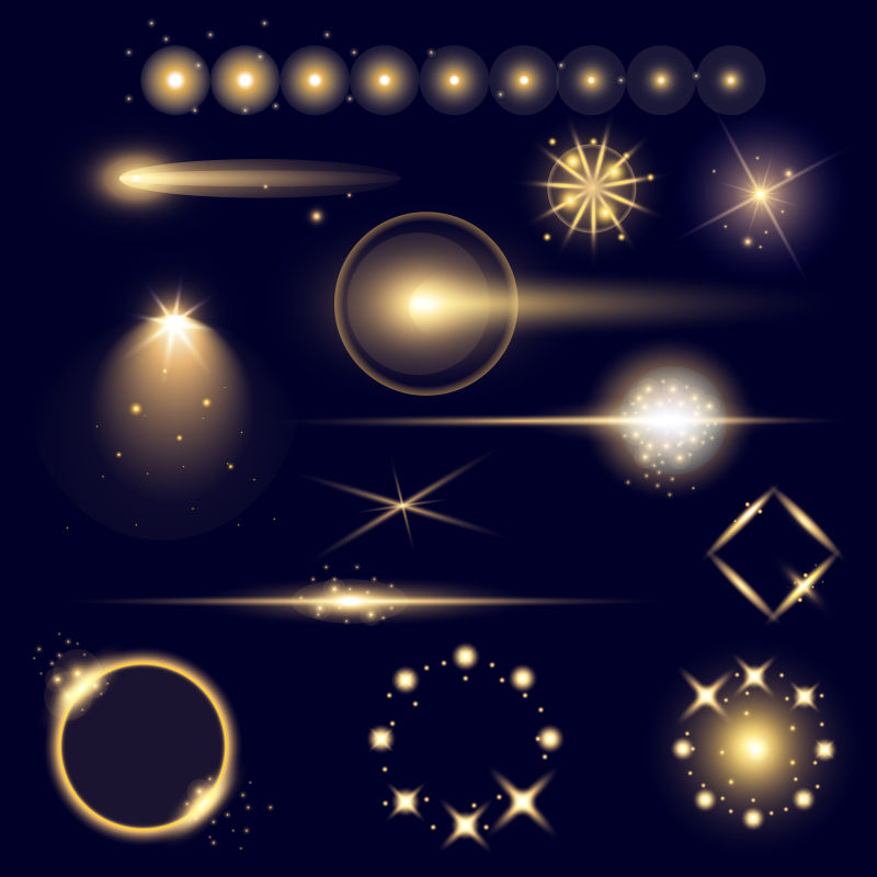 矢量抽象创意灯光的设计元素