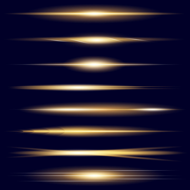 抽象迸发火花的光效矢量设计元素