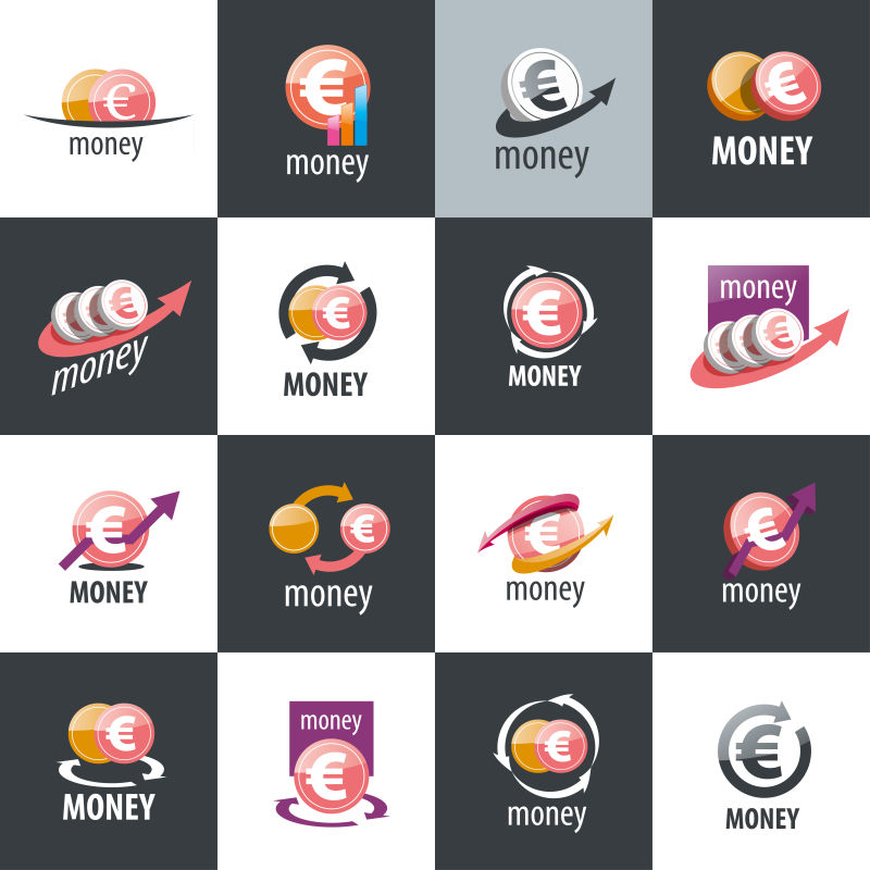 矢量创意货币概念的标志设计