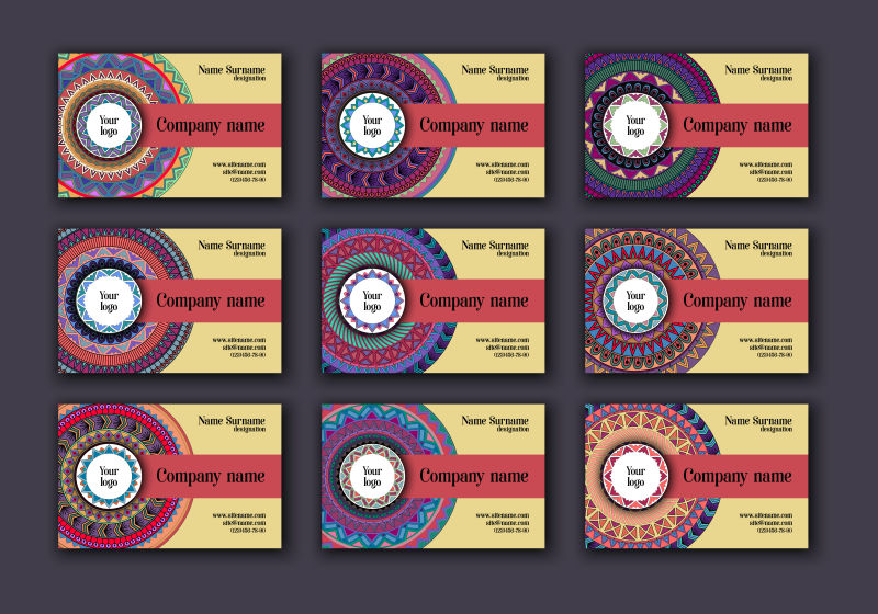 创意矢量风的名片