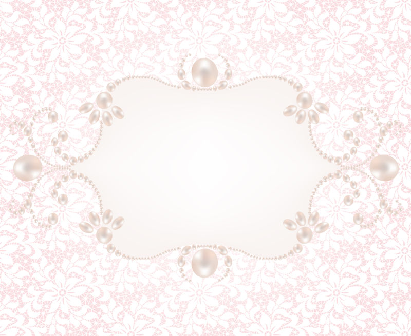 精美的珍珠边框装饰矢量设计