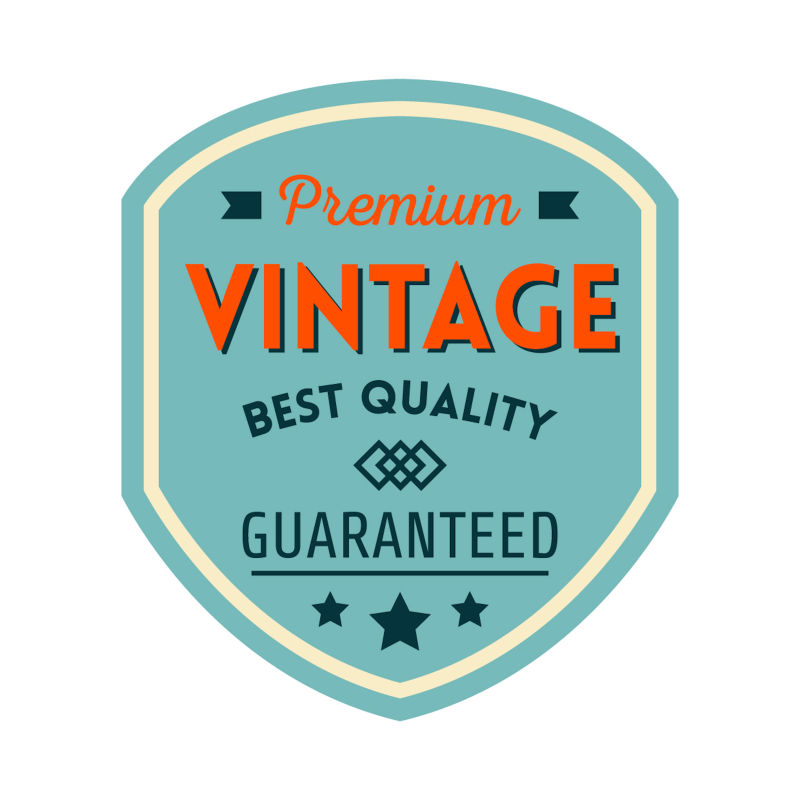 白色背景下复古的矢量标签创意