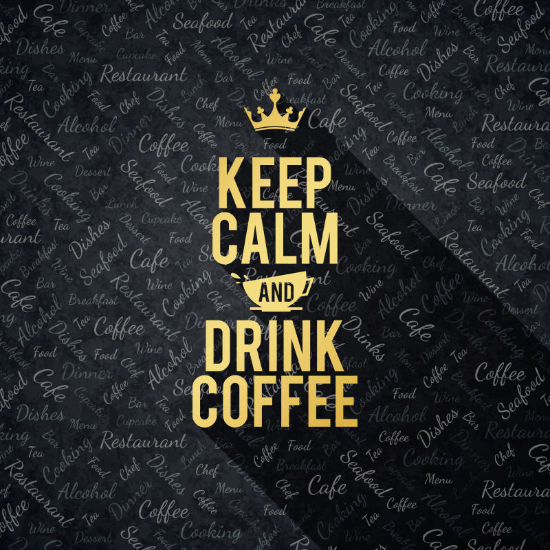 咖啡餐厅菜单标志设计矢量图