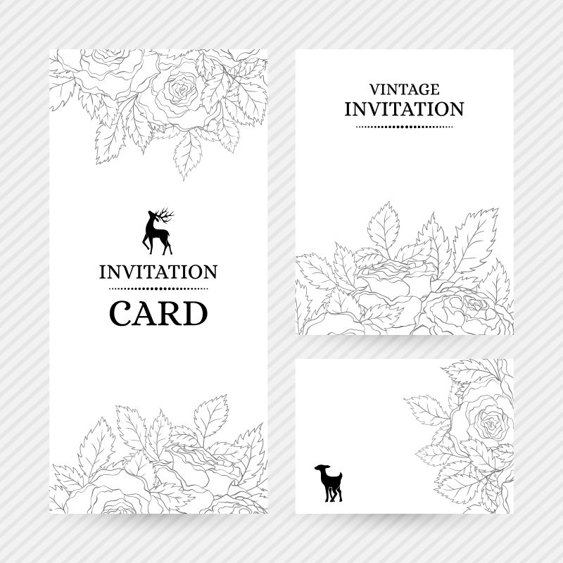 矢量的精美邀请卡设计