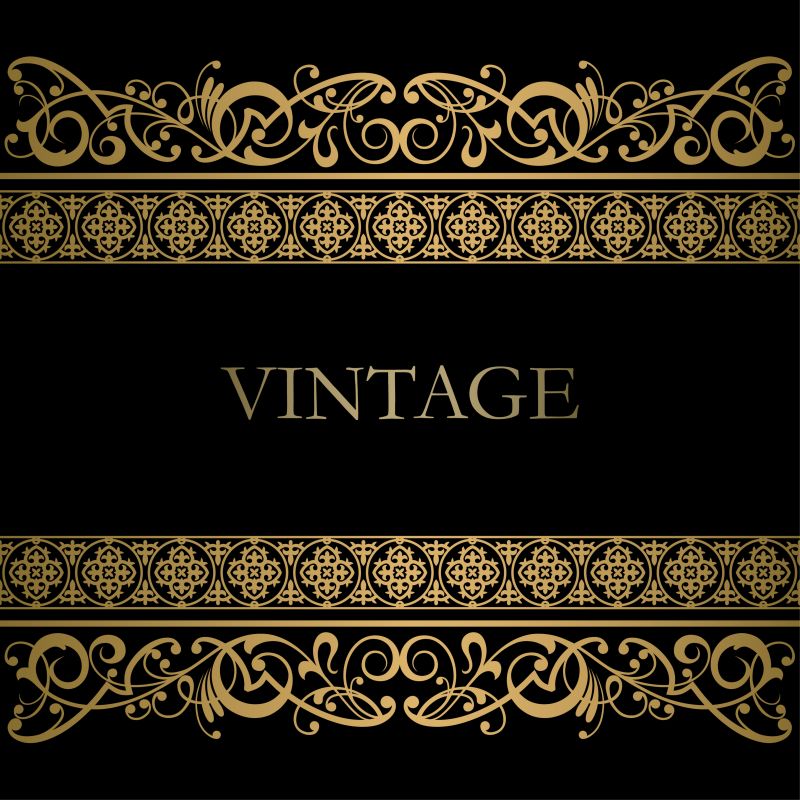 暗金色老式的矢量背景