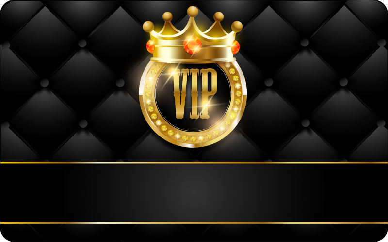 矢量黑色华丽的尊贵会员卡设计