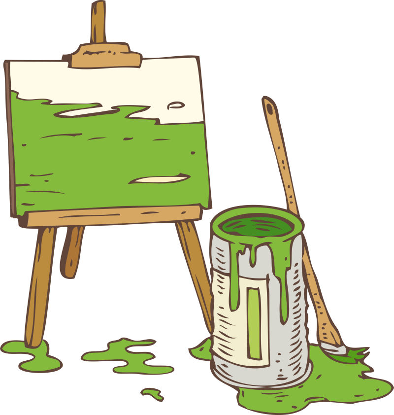 创意彩色油漆概念的矢量插图